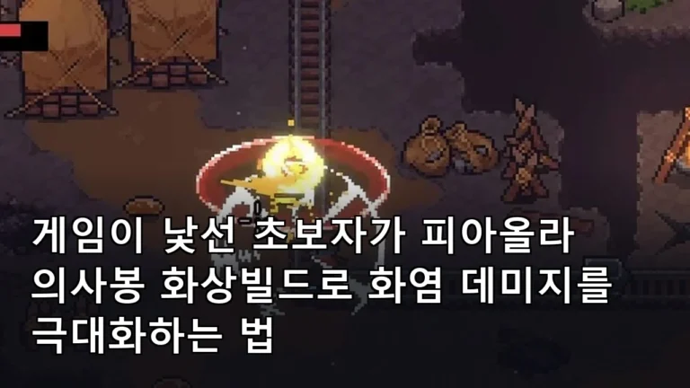 게임이 낯선 초보자가 피아올라 의사봉 화상빌드로 화염 데미지를 극대화하는 법